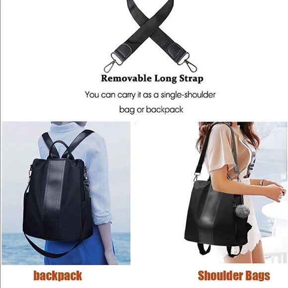 YaLuxe black nylon backpack. - Picture 1 of 10